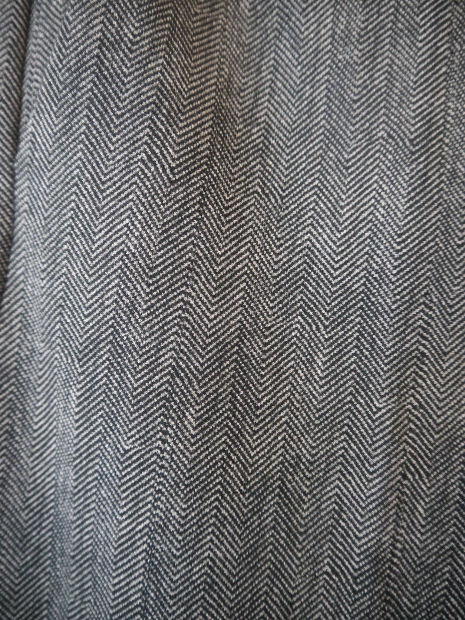 Grey Herringbone Stretch Pant