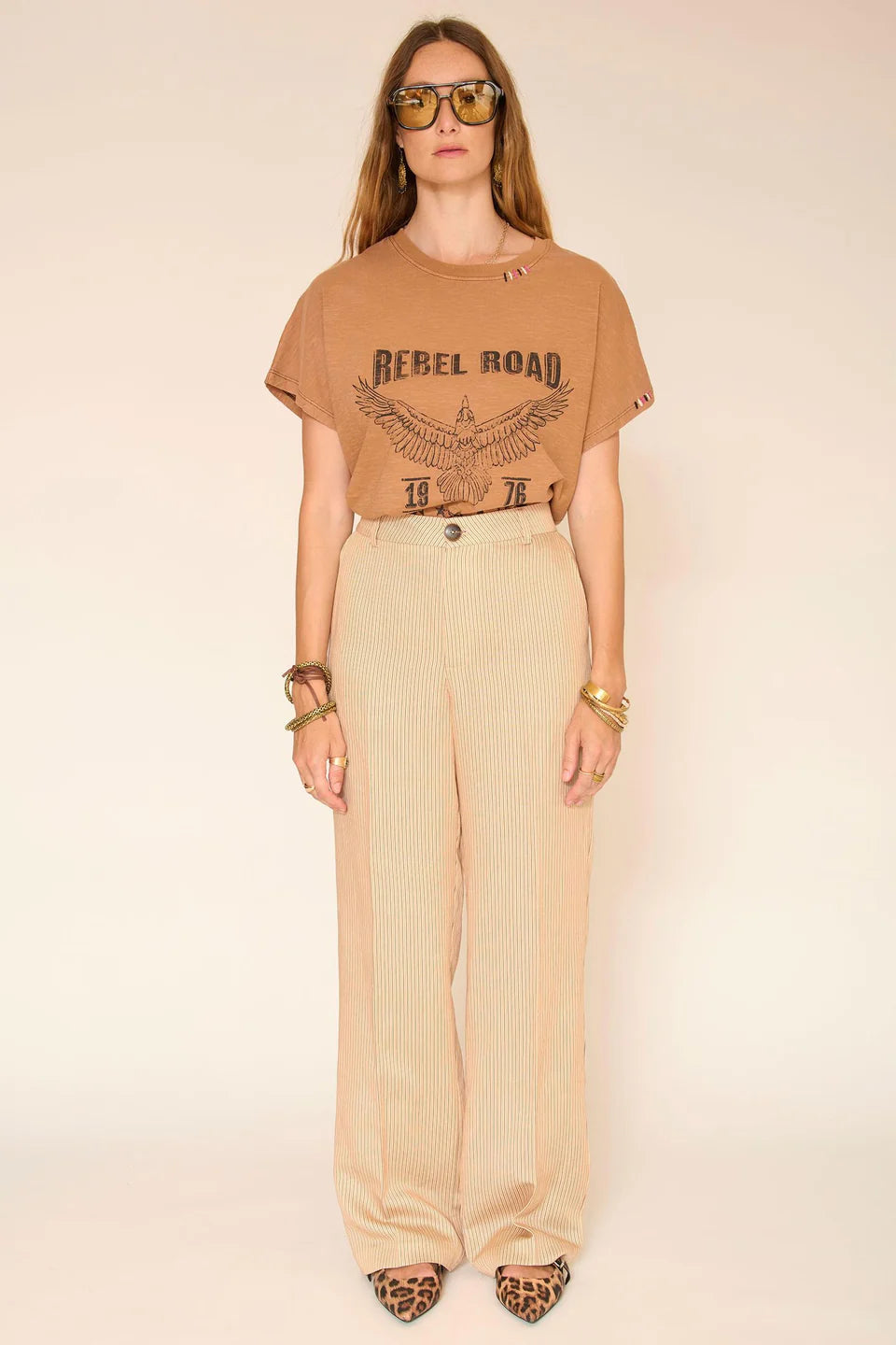 Striped Lyocell Blend Pant