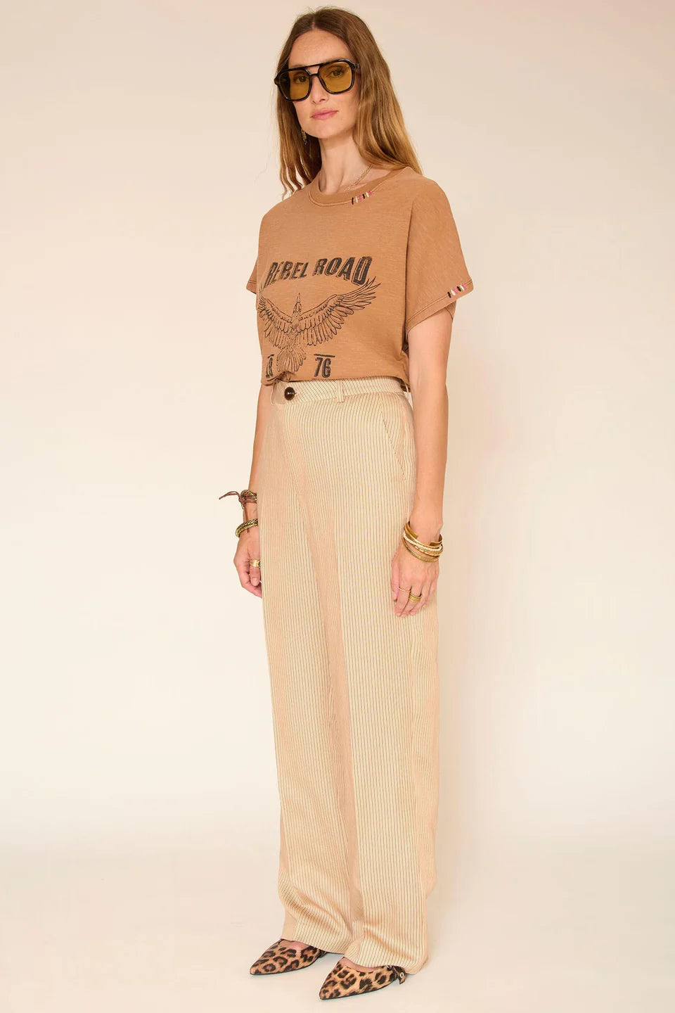 Striped Lyocell Blend Pant