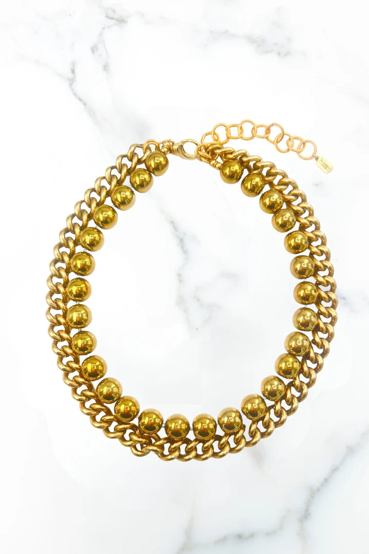 Ahtisa Necklace | Chunky Gold Layered Necklace Stack