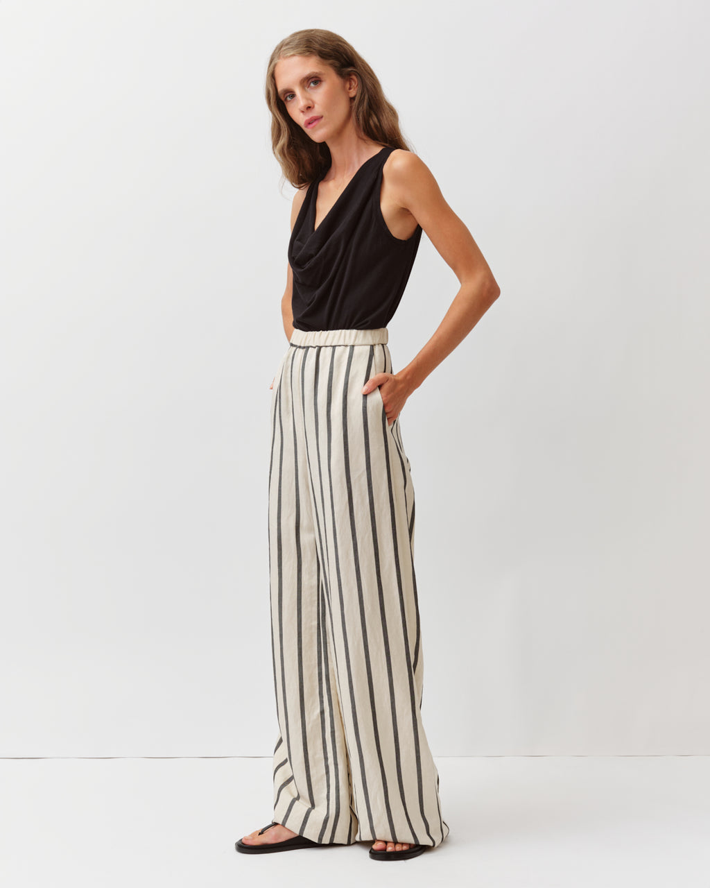 Striped Cotton Trouser Pant
