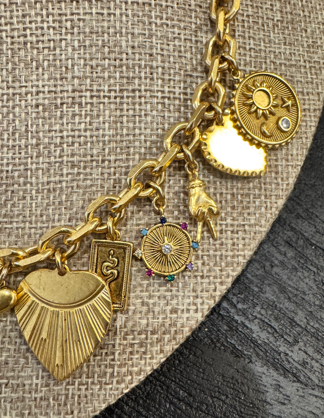 Dayanna Necklace | Gold Chunky Charm Necklace