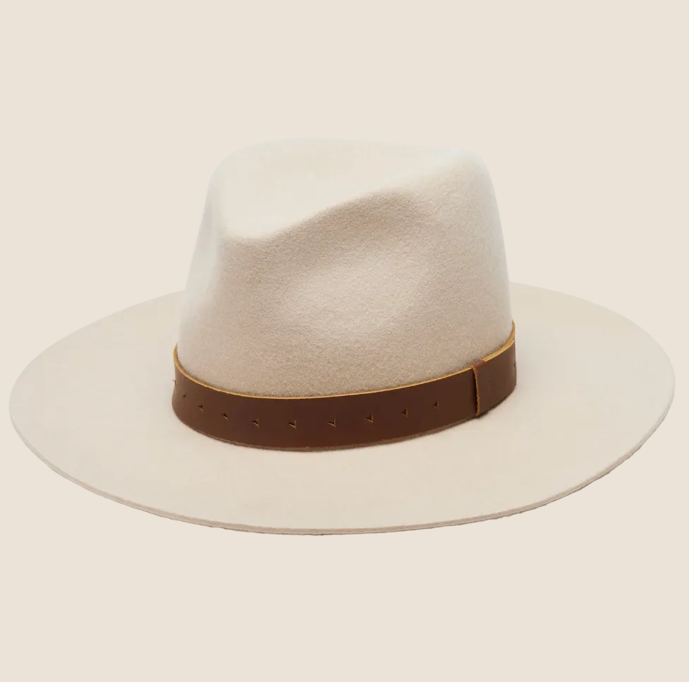Harper Stiff Brim Adjustable Tan Fedora Hat