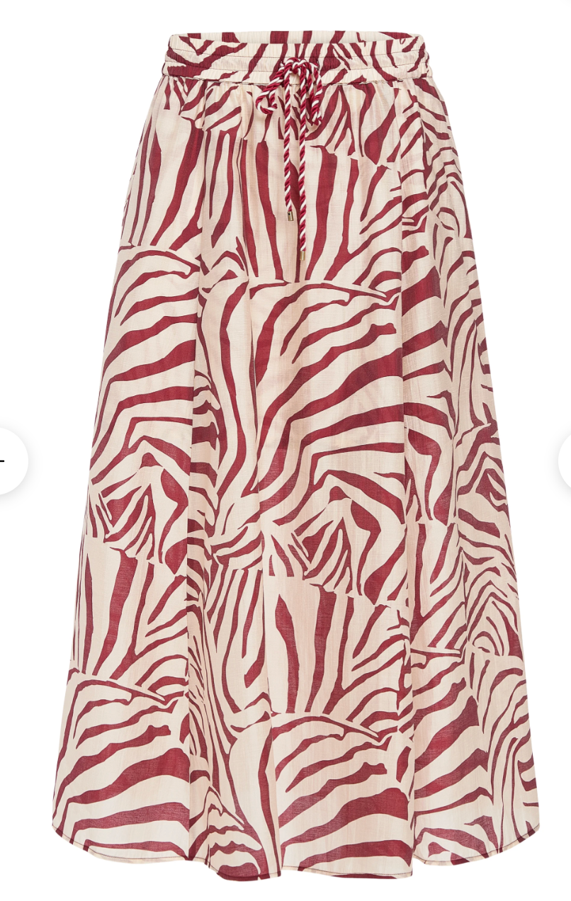 Mirelle Skirt | Maxi Abstract Zebra Pattern
