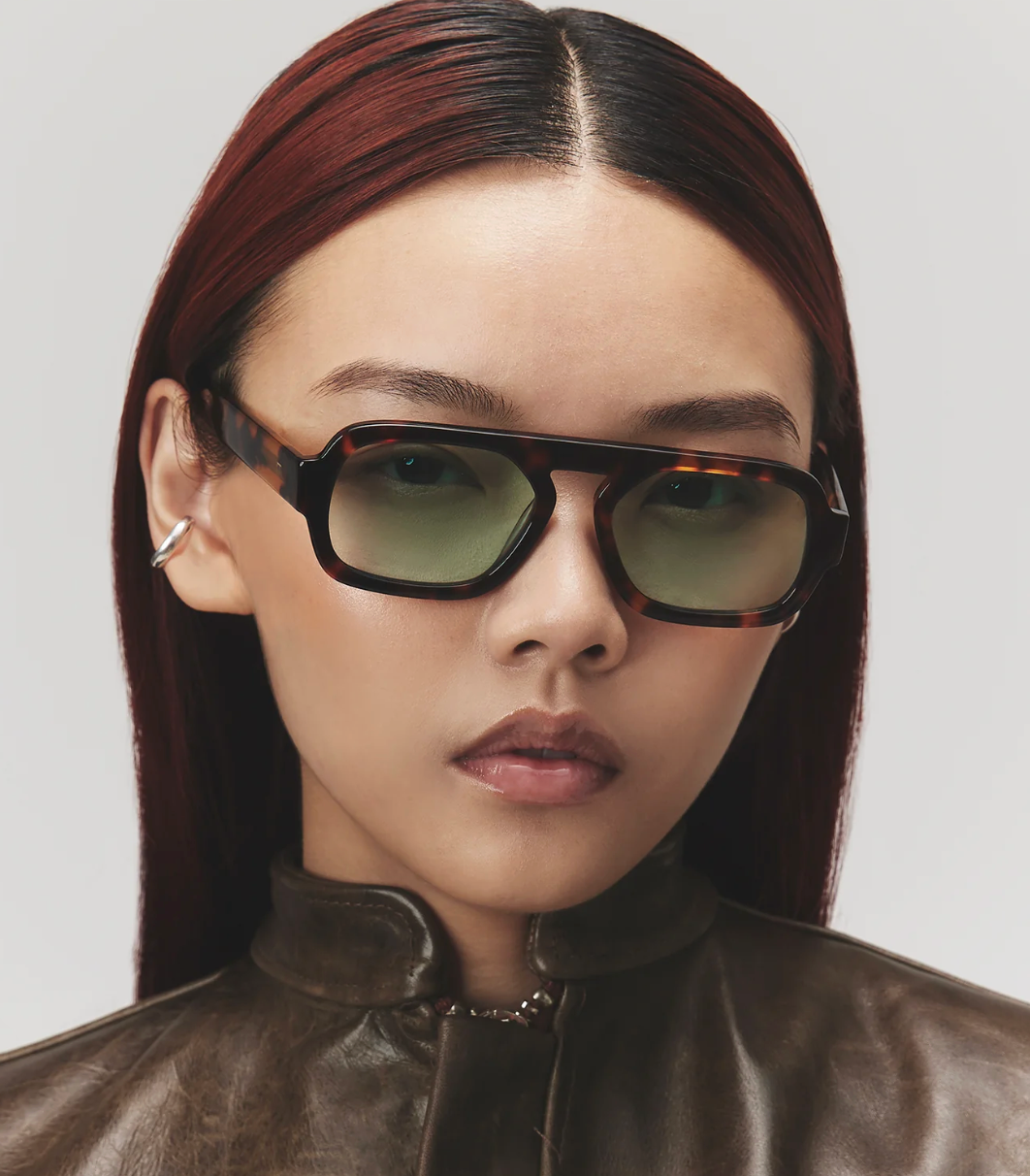 Jane Mini Tortoise with Green Lens