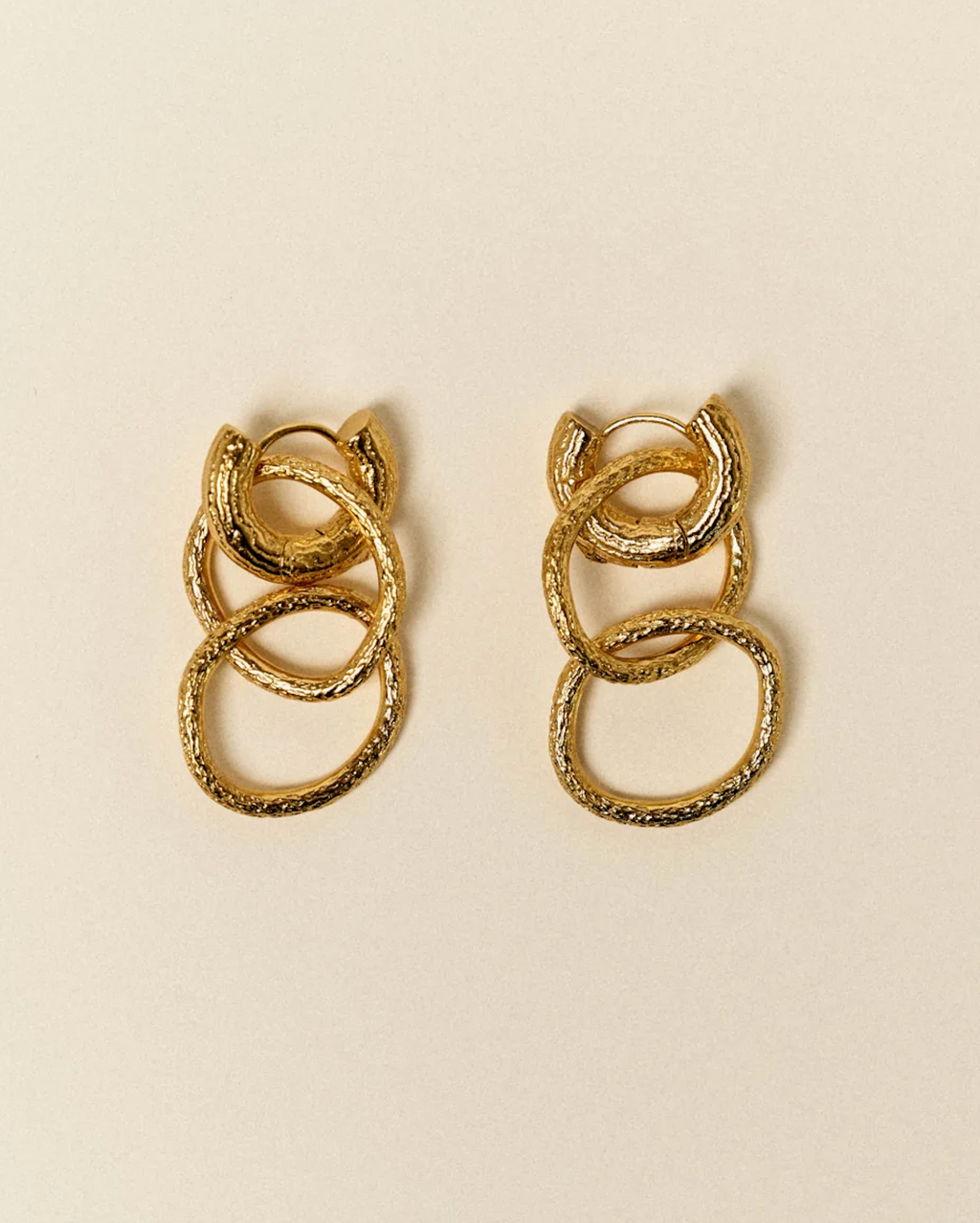Glenn Textured Gold Earrings