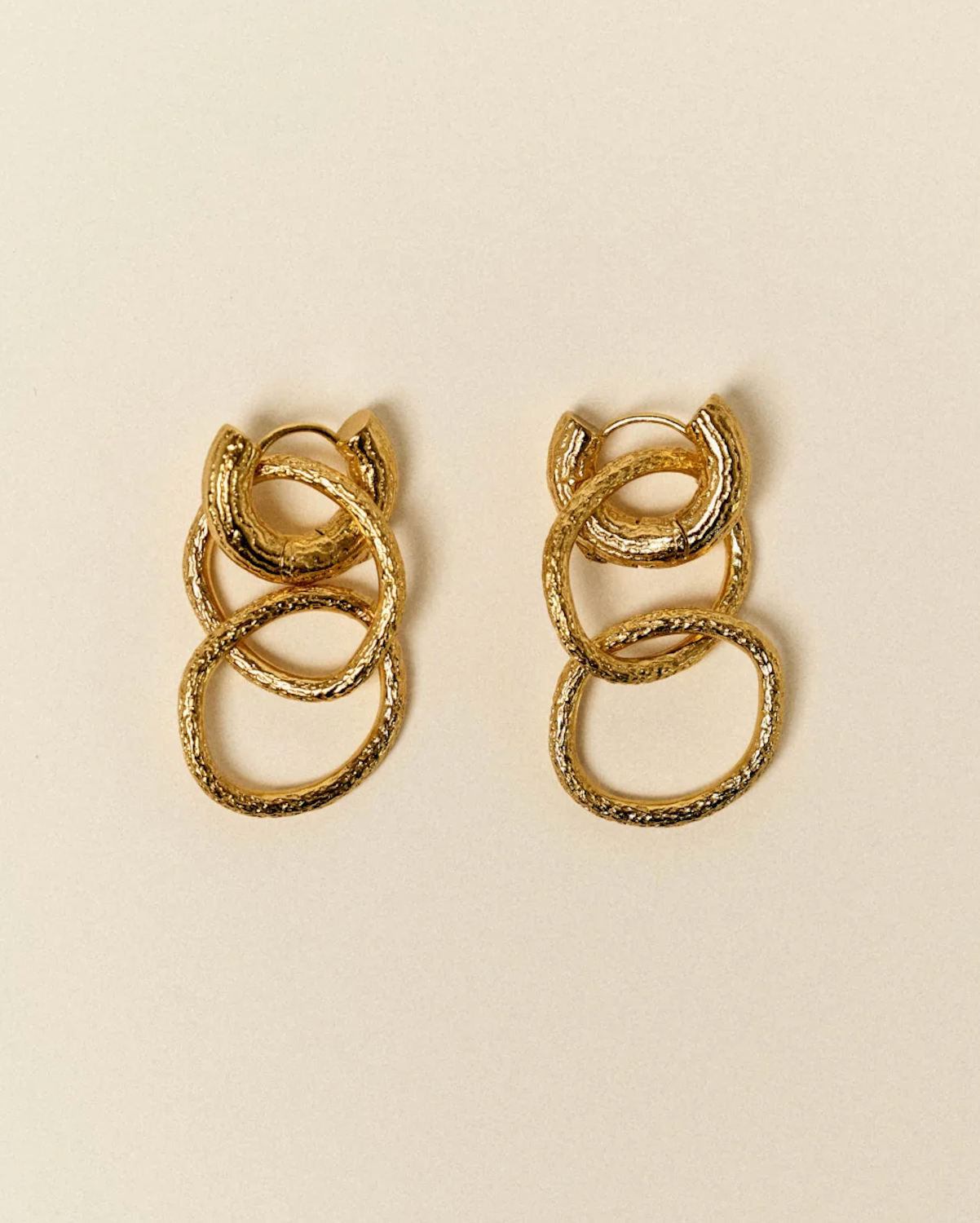 Glenn Textured Gold Earrings