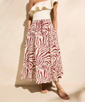 Mirelle Skirt | Maxi Abstract Zebra Pattern
