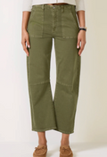 Le Jean Utility Barrel Jeans in Army