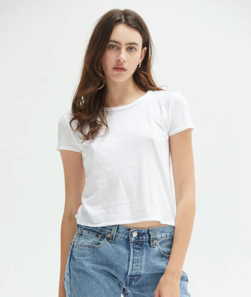 White Cotton Baby Tee