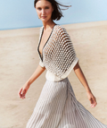 European Summer Black & White Knit Vest