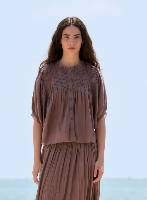 Oversized knits, knitted tops, knit tops, embrodiery tops, eyelet top, Linens, button-downs, and breezy fabrics