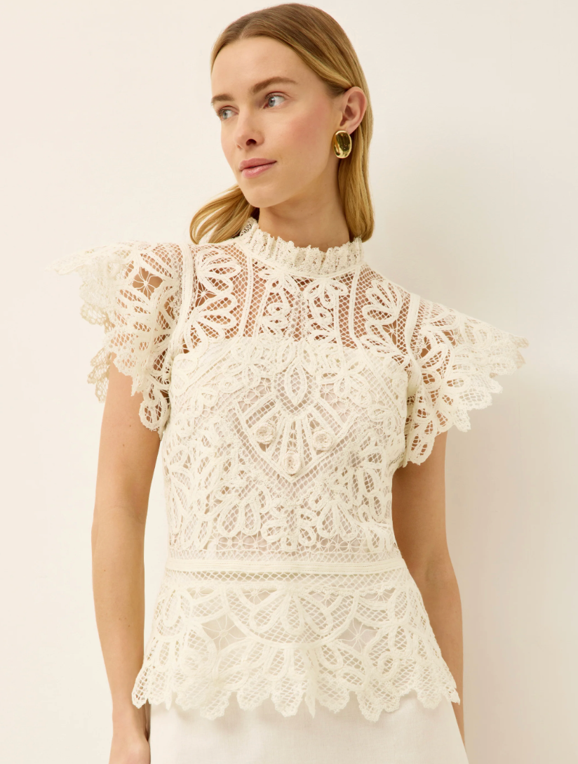 Egret Genesa Lace Top