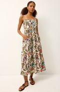 Selene Botanical Sweetheart Midi Dress