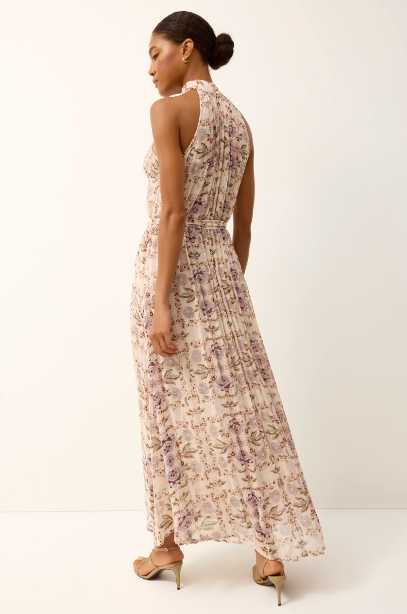 Penelope Soft Pink Floral Maxi Dress