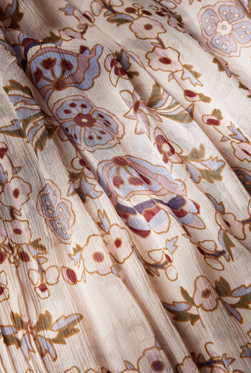 Penelope Soft Pink Floral Maxi Dress