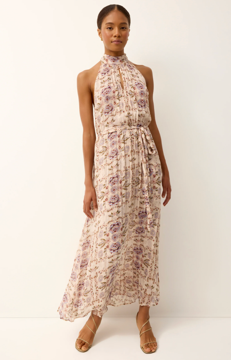 Penelope Soft Pink Floral Maxi Dress