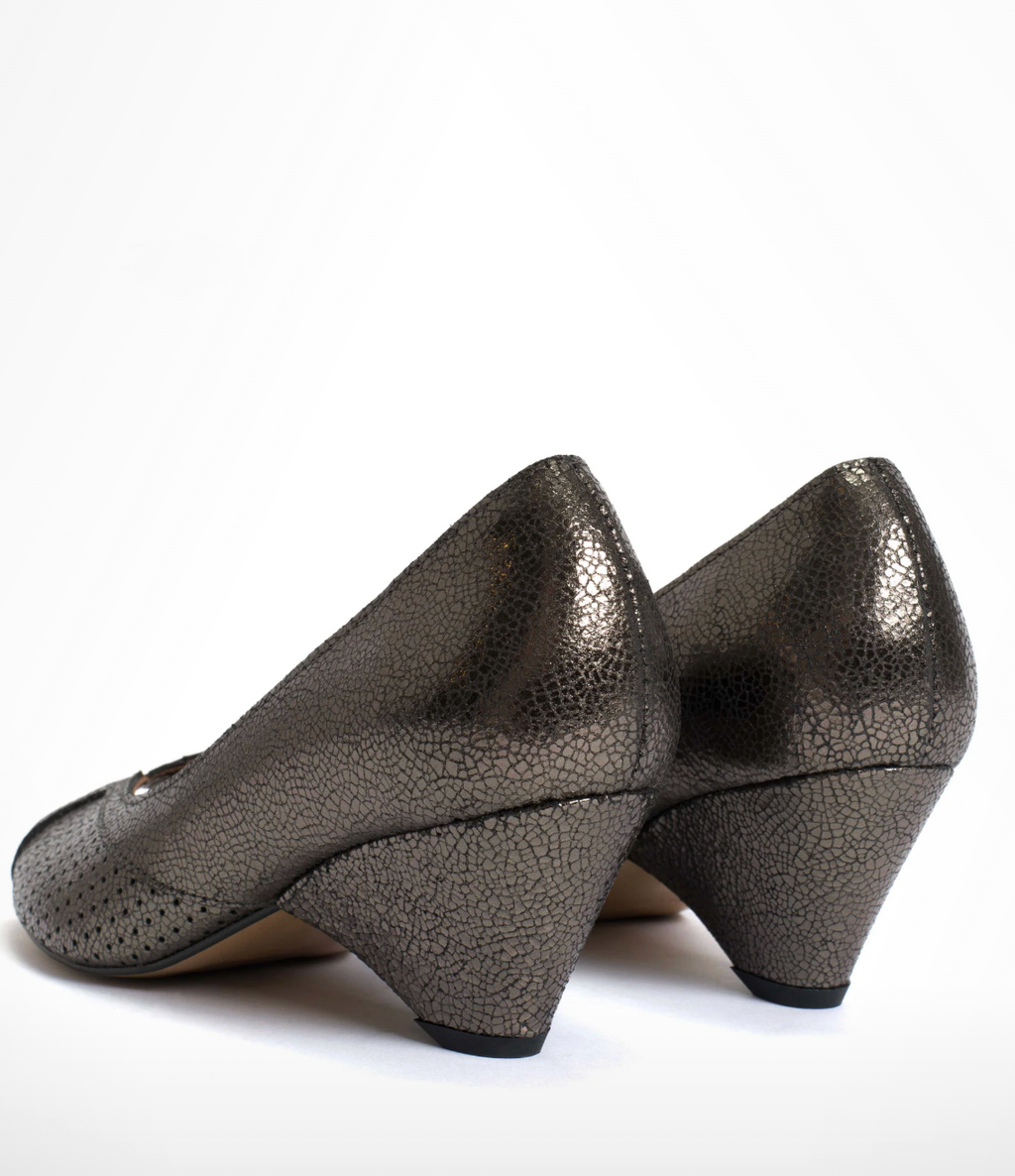 Tiffany Peep-Toe Metallic