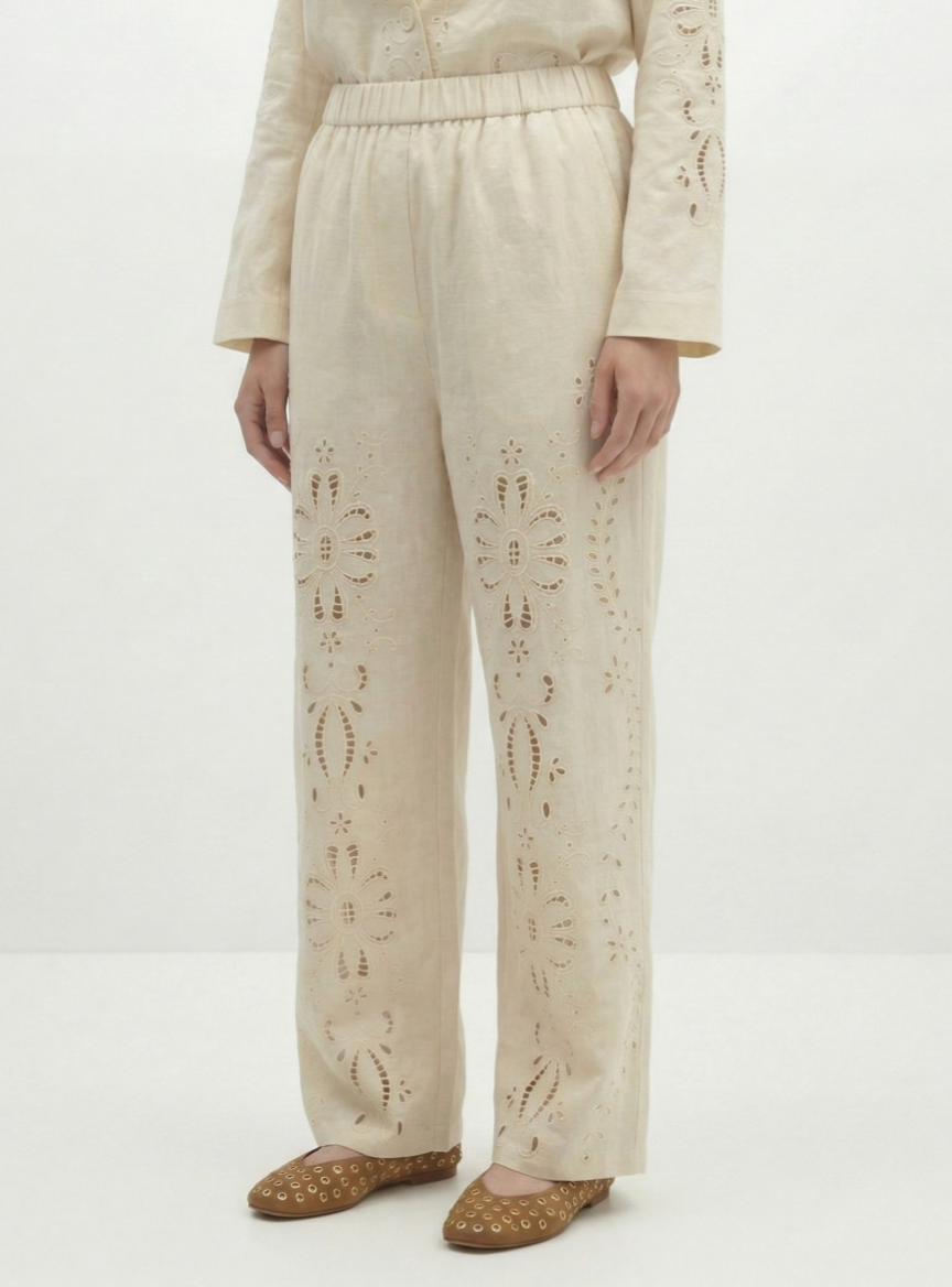 Cotton Eyelet Pant
