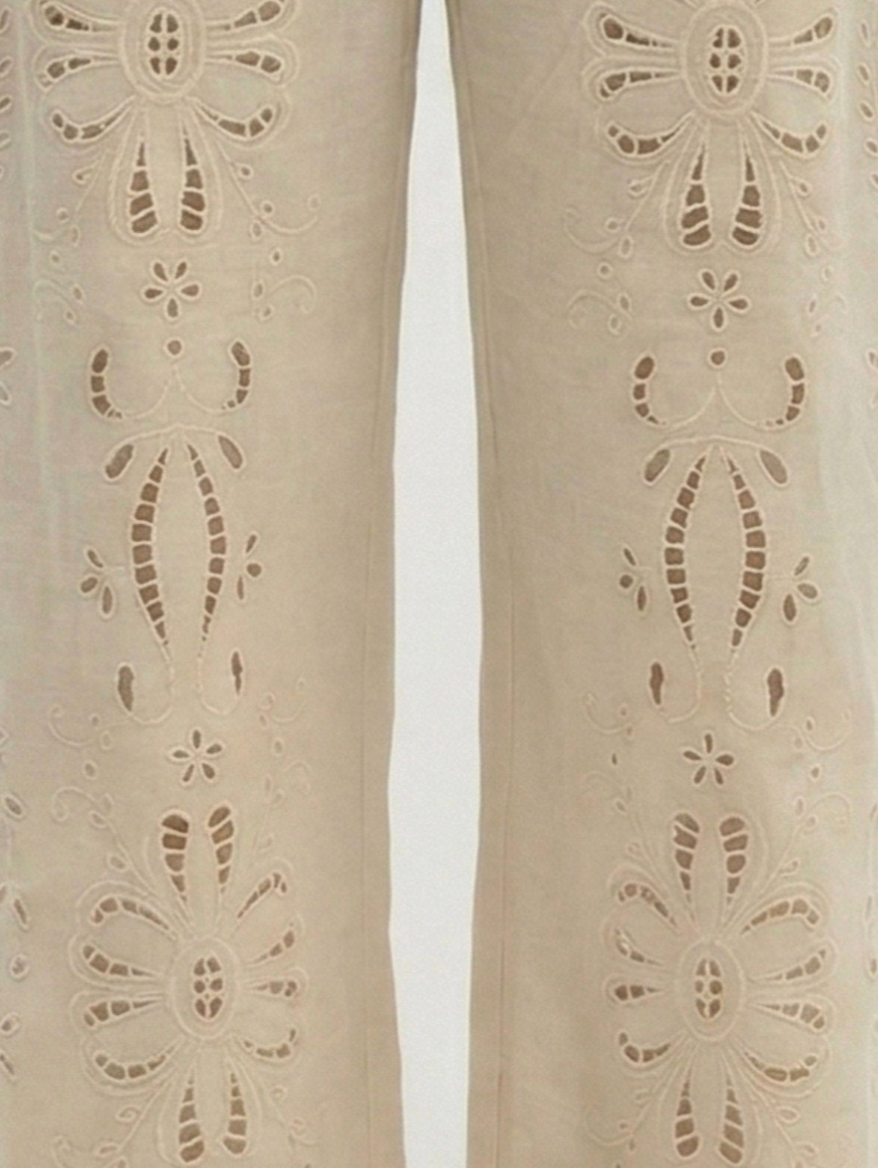 Cotton Eyelet Pant