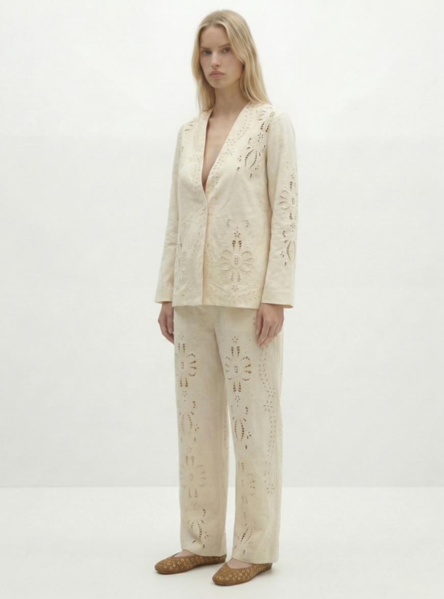 Cotton Eyelet Pant