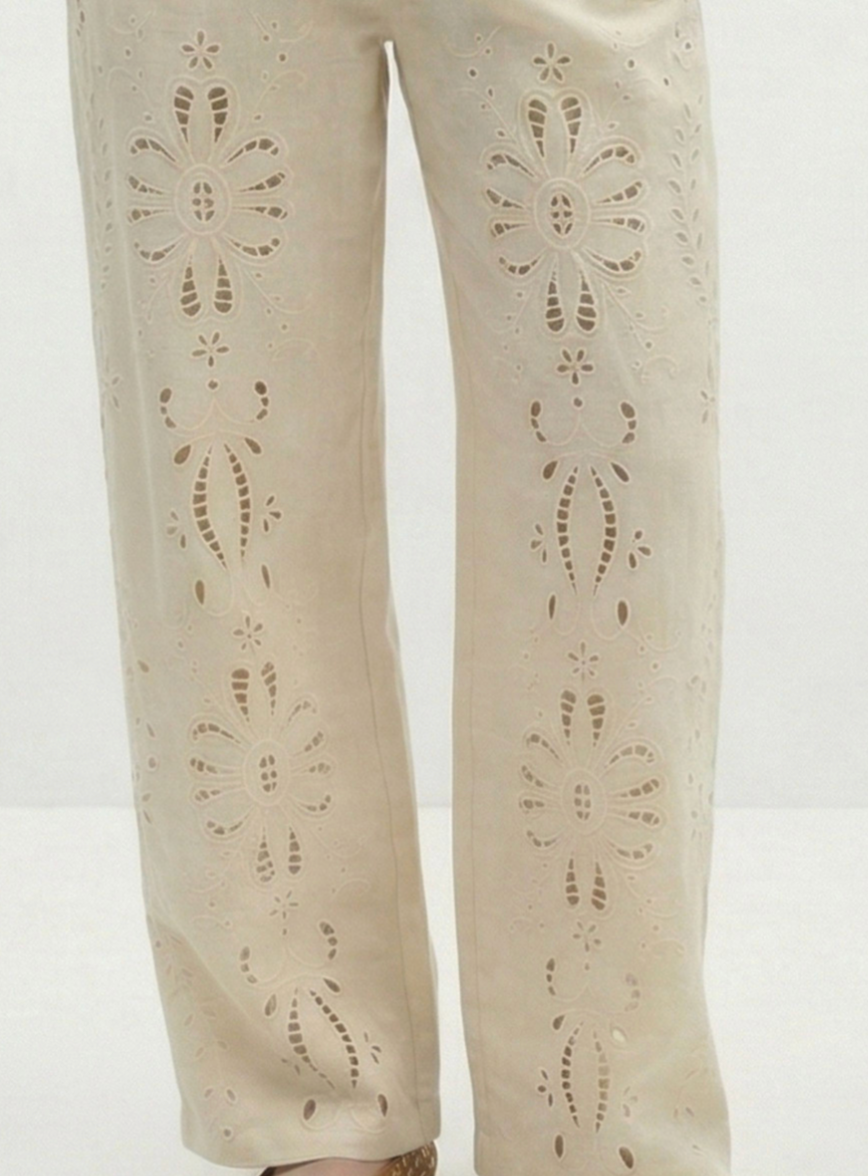 Cotton Eyelet Pant