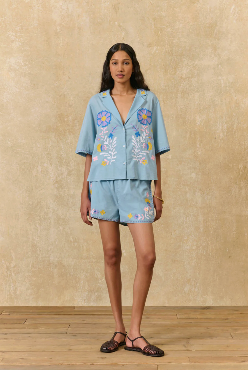 Colorful Embroidered Shirt