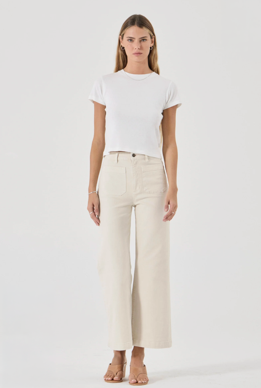 Sailor Comfort Ankle High-Waisted Bone Denim