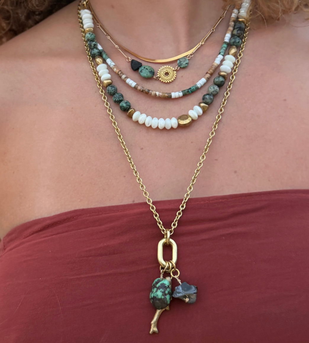 Desert Keepsake Brass necklace
