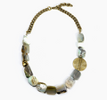 Peruvian Opal & Brass Medallion