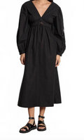 Dahlia Embroidered Dress Black