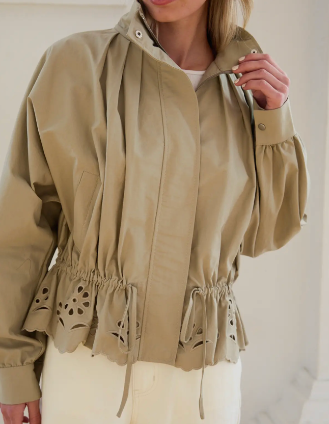 Pleated Eye-Lit Jacket