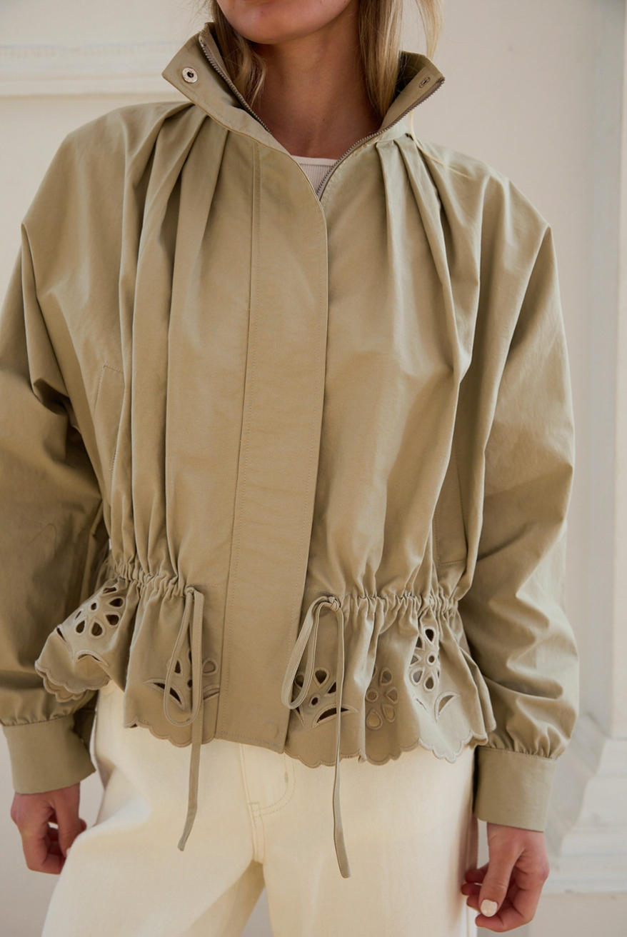 Pleated Eye-Lit Jacket