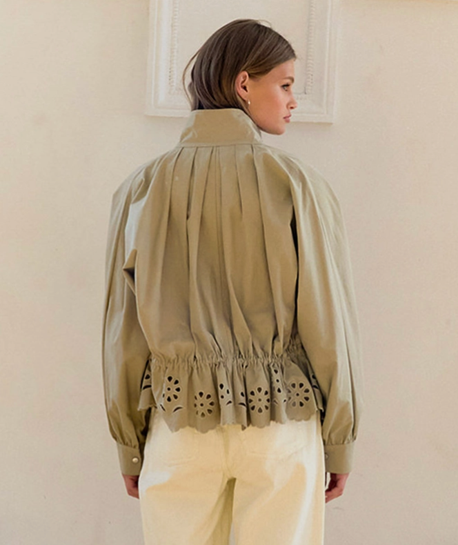 Pleated Eye-Lit Jacket