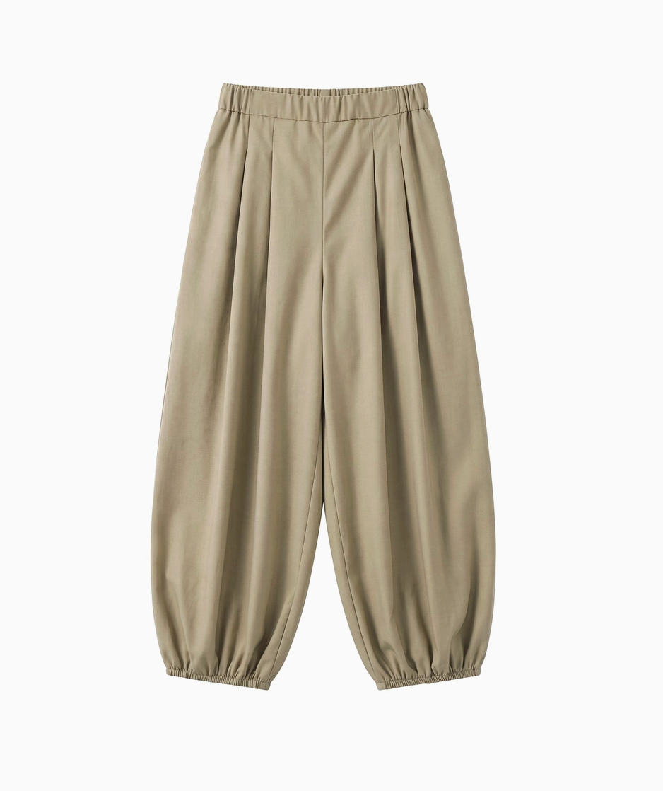 Pleated Balloon Pants