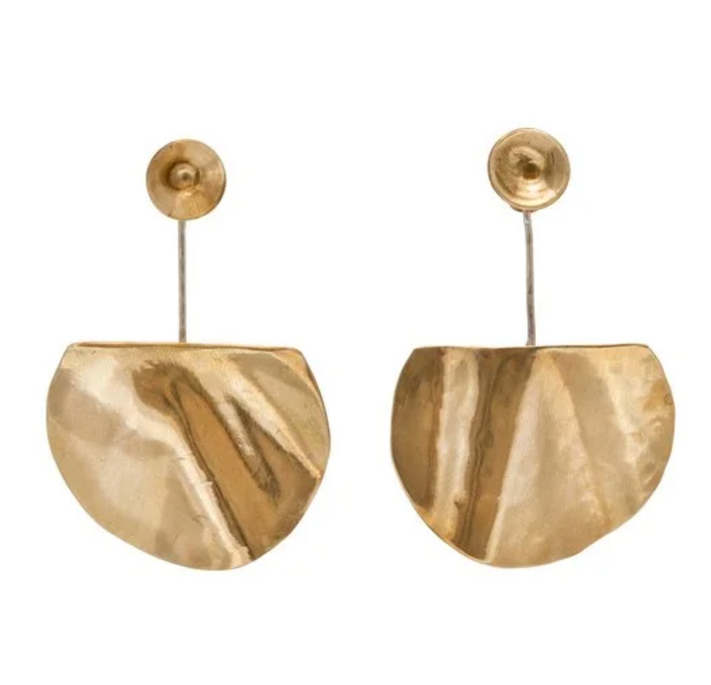 Freya Brass and Sterling Earrings