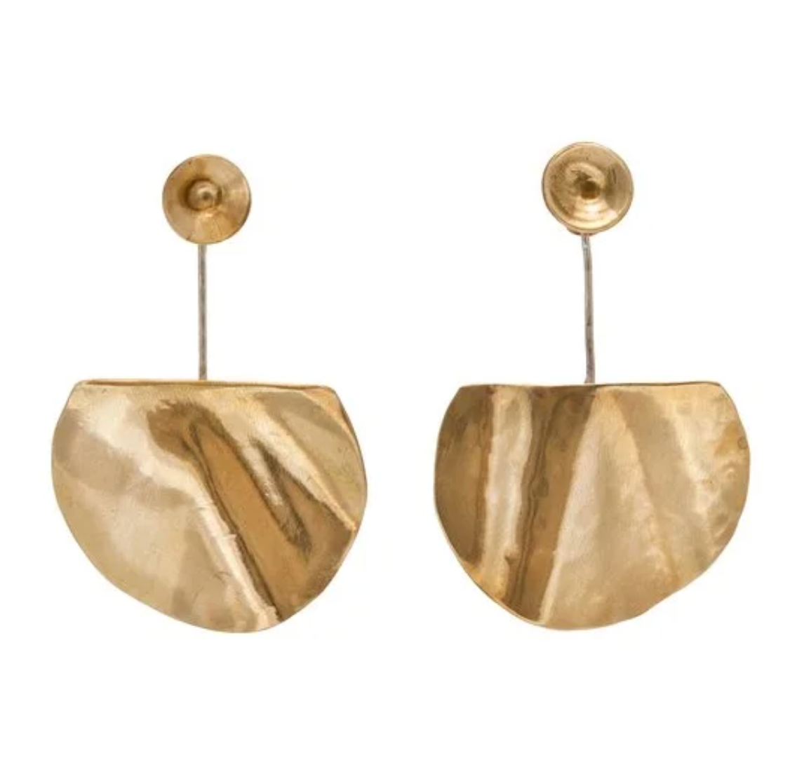Freya Brass and Sterling Earrings