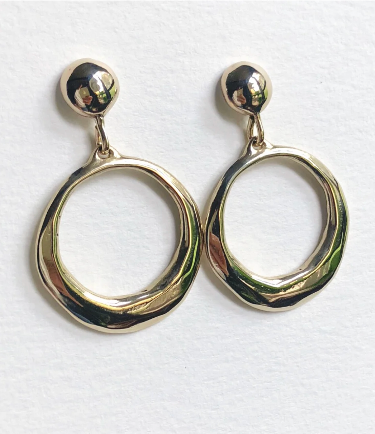 Regina Recycled Brass Earrings