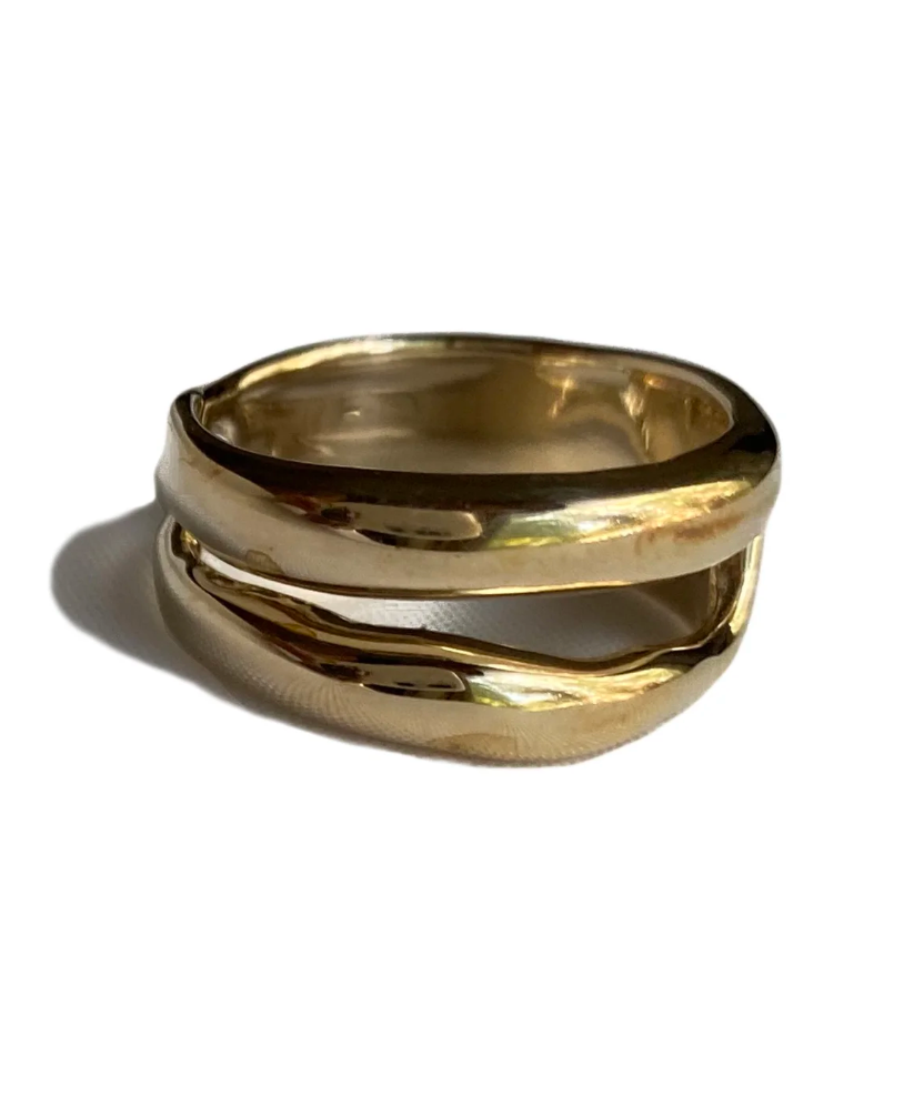 Frida Double Brass Ring - Size 5.5