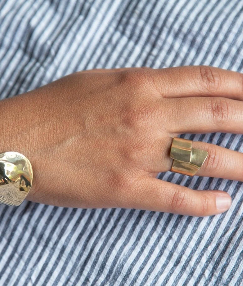 Loren Recycled Brass Ring - Size 6