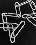 Handmade Oxidized Sterling Silver Large Clip Necklace