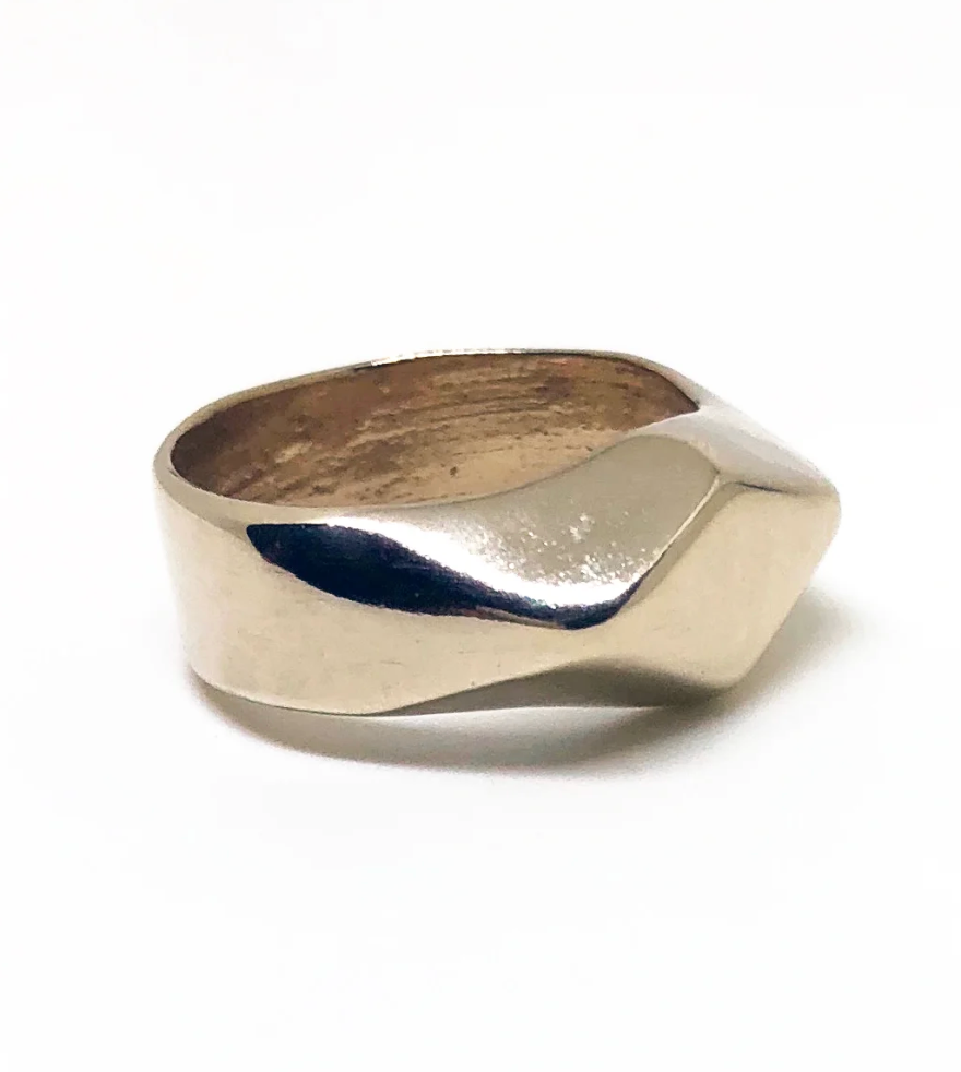Jasper Brass Ring - Size 5.5