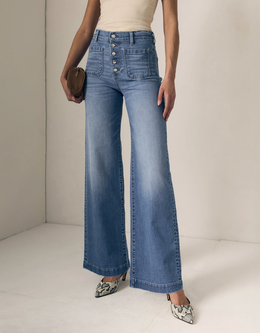 Georgia Wide-Leg Button Fly