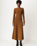 Yanza Ribbed Knit Midi Dress | Luxe Long Sleeve Sweater Dress