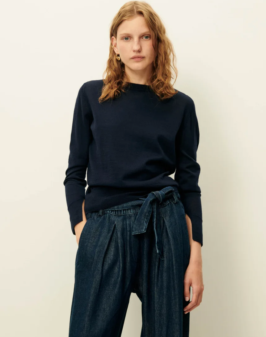 Teshima Soft Wool Knit Sweater | Cozy Minimalist Crewneck
