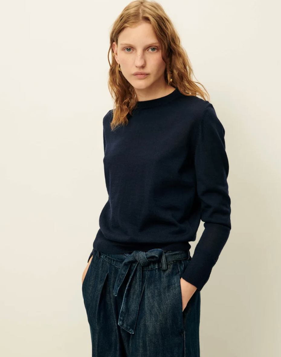Teshima Soft Wool Knit Sweater | Cozy Minimalist Crewneck