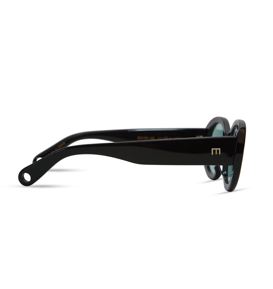 Lena Gloss Black Teal Lens