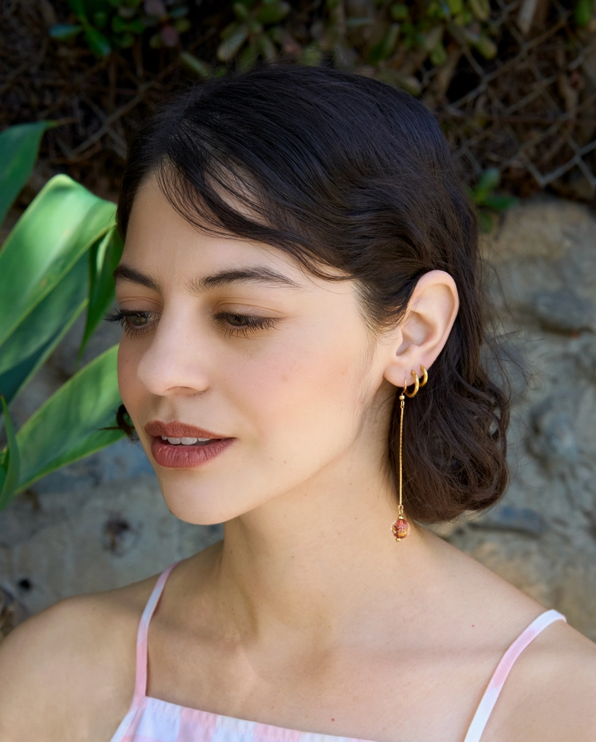 Milky Way Dangle Lavender Earrings