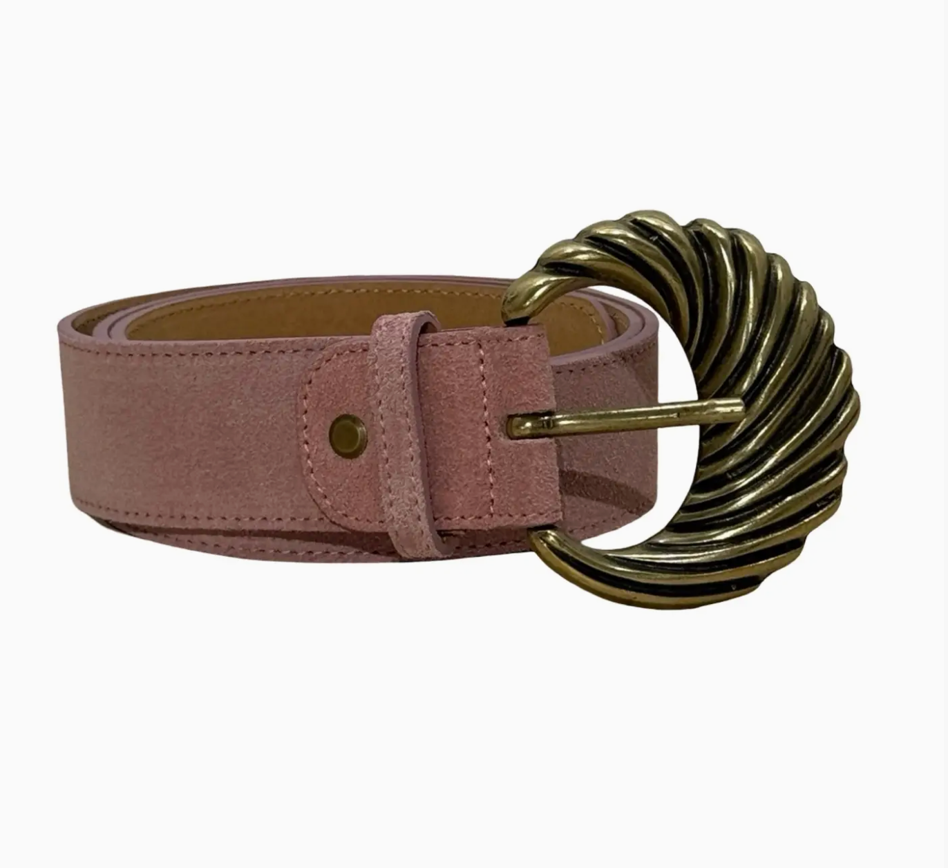 Statement Buckle Italian Leather Belt