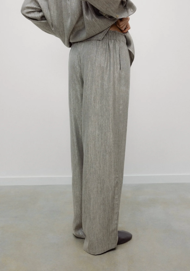 Iris Metallic Elastic Waist Pant